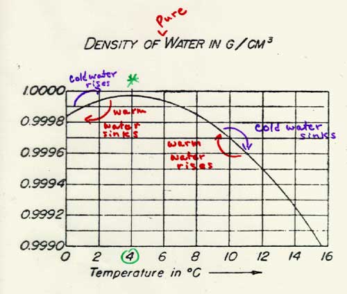 Density of water